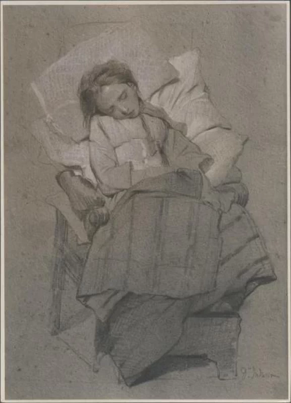 Studio per il dipinto Il cader delle foglie (o L'ammalata)